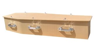 MDF Bare Wood Satin Lining Coffin Package