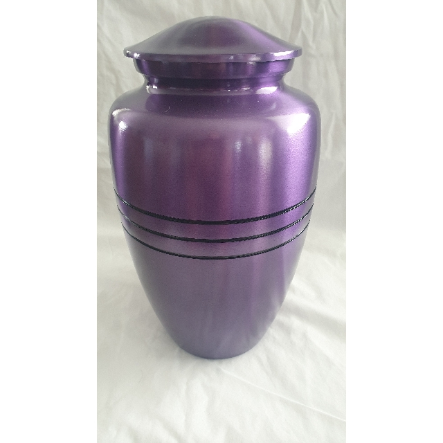 Ceramic Adult Urn - Purple Satin