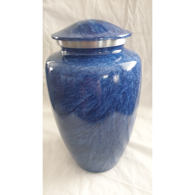 Ceramic Adult Urn - Mid Blue